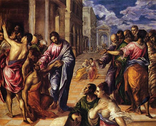 Η θεραπεία του τυφλού, Δομ. Θεοτοκόπουλος, 1570 κ.ε.